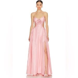 For Love & Lemons Gwenyth Pink Gown from Revolve Size SMALL